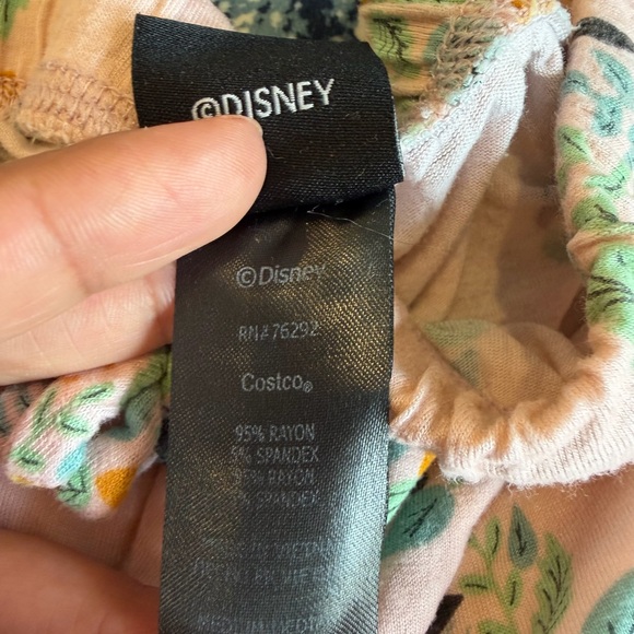 Disney Hidden Mickey Mouse Nature Print Pink Capri Pajama Pants Women’s Size M - Picture 5 of 9